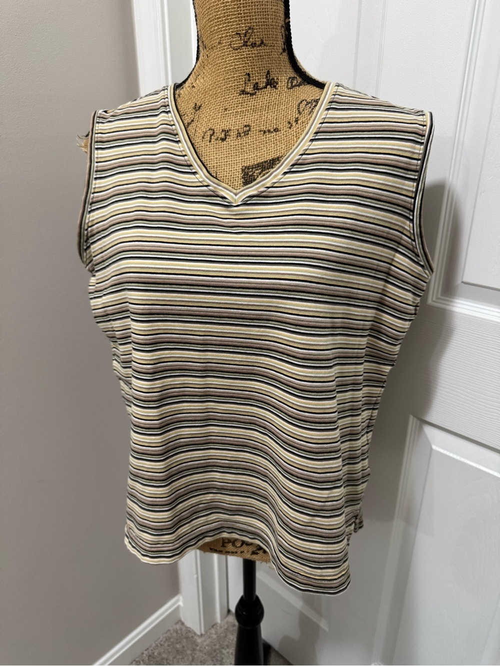 Vintage White Stag Striped Tank